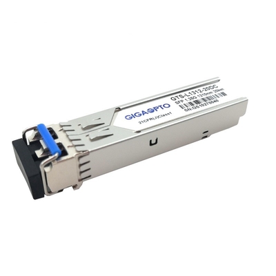 1.25G SFP 1310nm 20 كم 1000BASE-LX / LH SMF وحدة دوبلكس LC DOM جهاز الإرسال والاستقبال