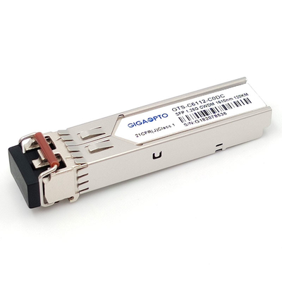 وحدة الإرسال والاستقبال المزدوجة SFP 1.25G 1000BASE CWDM 1270 1610nm 120km LC SMF DOM