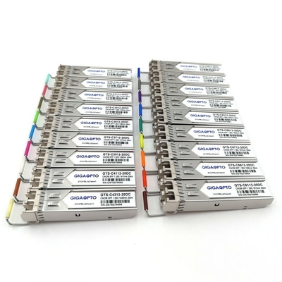 1270-1610nm 1000BASE-CWDM SFP جهاز الإرسال والاستقبال SMF 20 كم لـ Cisco CWDM-SFP-xxxx-20