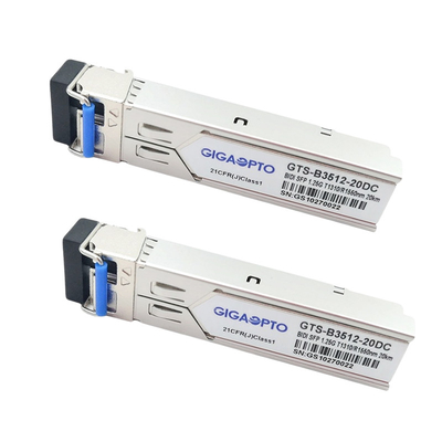 1000BASE-BX Cisco GLC-BX-20U وحدة الإرسال والاستقبال SFP المتوافقة TX1310nm RX1550nm 20 كم