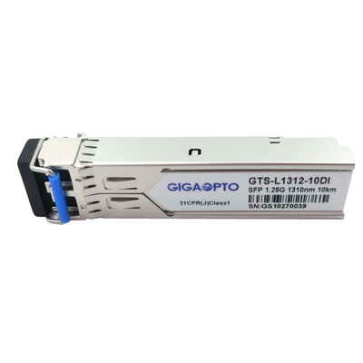 1.25G SFP 550m MMF / 10km SMF 1310nm الصناعية DOM LC وحدة الإرسال والاستقبال 1000BASE-LX / LH