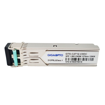 وحدة الإرسال والاستقبال المزدوجة SFP 1.25G 1000BASE CWDM 1270 1610nm 120km LC SMF DOM