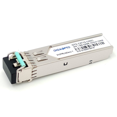 وحدة الإرسال والاستقبال المزدوجة SFP 1.25G 1000BASE CWDM 1270 1610nm 120km LC SMF DOM