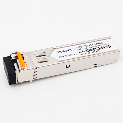 1000BASE-BX 1.25G BiDi SFP وحدة الإرسال والاستقبال TX1570nm/RX1490nm 80km LC SMF DOM