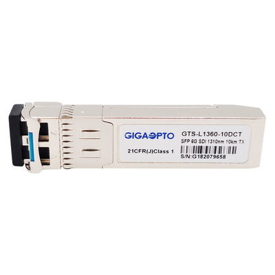 6G SDI SMPTE SFP 1310nm 10km SMF LC وحدات الإرسال الأحادية MSA