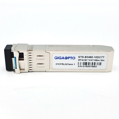 6G SDI SMPTE SFP TX1310nm TX1490nm 10km SMF BIDI LC وحدات الإرسال المزدوجة Non-MSA