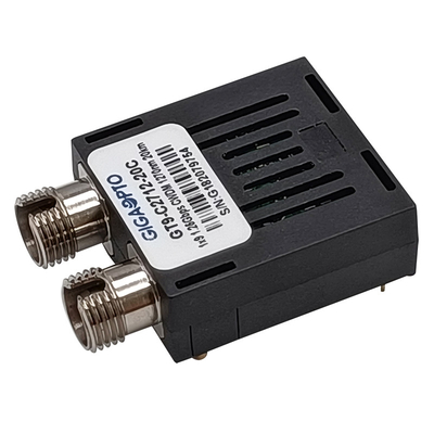CWDM 1x9 جهاز الإرسال والاستقبال 1.25 جيجابت في الثانية 1270 نانومتر 1610 نانومتر 20 كم دوبلكس SC ST FC SMF PECL LVPECL وحدة الإرسال والاستقبال