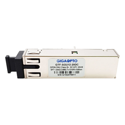 فئة B + GPON ONU Transceiver SFF 2x10 SC UPC Receptacle Burst TX 1310nm 1.244G RX 1490nm 2.488G