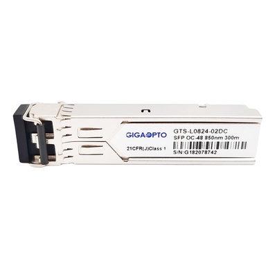 2.5Gbps SFP OC-48 / STM-16 SR-0850nm 300m MMF Duplex LC DOM وحدة الإرسال والاستقبال