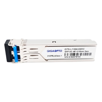 OC-48 / STM-16 SR-1 وحدة الإرسال والاستقبال الضوئية الأخرى 2.5 جيجابت في الثانية SFP 1310 نانومتر 2 كم DOM Duplex LC SMF جهاز الإرسال والاستقبال البصري