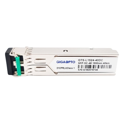 وحدة الإرسال والاستقبال الضوئية الأخرى Duplex LC SMF DOM OC-48 STM-16 IR-2 SFP 2.5Gbps 1550nm 40km