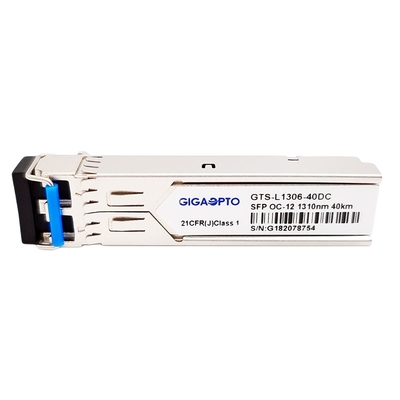 622Mbps OC-12 / STM-4 LR-1 SFP 1310nm 40km SDH / SONET وحدة الإرسال والاستقبال LC SMF DOM