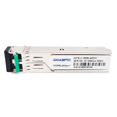 OC-12 / STM-4622 ميجابت في الثانية 1550 نانومتر 40 كم SFP وحدة الإرسال والاستقبال SMF DOM Duplex LC