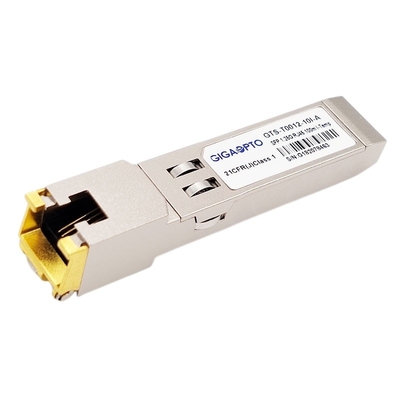 1000Mbps أحادية الوضع SFP وحدة الإرسال والاستقبال الضوئية 1000BASE T النحاس RJ-45 100m الصناعية