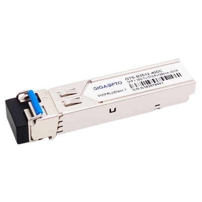 SMF LC DOM وحدة الإرسال والاستقبال 1000BASE BX 1.25G BIDI TX1310nm RX1550nm SFP 40km