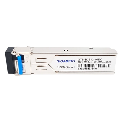 SMF LC DOM وحدة الإرسال والاستقبال 1000BASE BX 1.25G BIDI TX1310nm RX1550nm SFP 40km