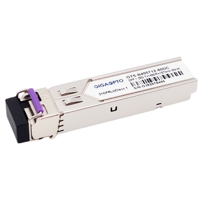 1.25G BiDi SFP وحدة 1000BASE BX TX1490nm RX1570nm 80km SMF DOM LC وحدة الإرسال والاستقبال