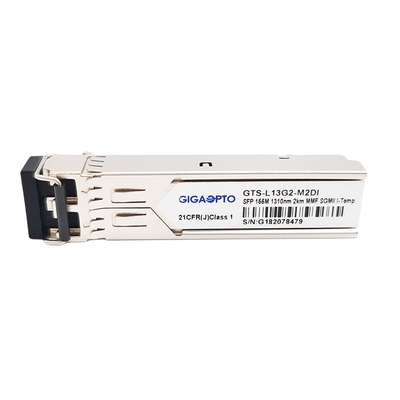 وحدة الإرسال والاستقبال الضوئية 100BASE FX SFP لشبكة جيجابت إيثرنت 2 كم 155 ميجابت في الثانية 1310 نانومتر جهاز إرسال واستقبال من الألياف المزدوجة
