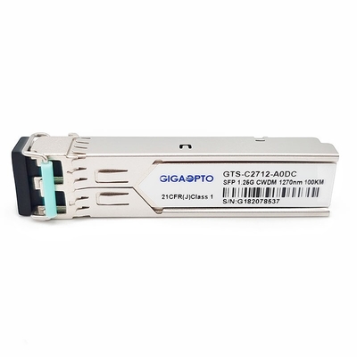 1.25G 1270 ~ 1610nm 100km 1000BASE CWDM SFP وحدة الإرسال والاستقبال SMF DOM Duplex LC