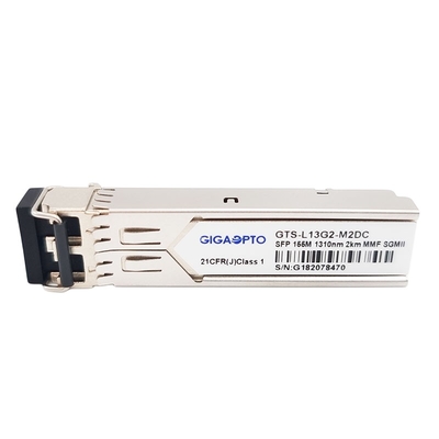 100BASE FX SGMII SFP جهاز الإرسال والاستقبال 1310nm MMF 2km LC DOM Module لمنافذ جيجابت إيثرنت SFP