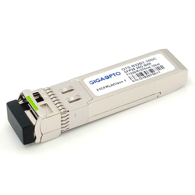 SFP28 25GBASE وحدة SFP ثنائية الاتجاه 1330nm TX 1270nm RX 10km Simplex LC SMF DOM
