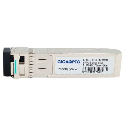 جهاز الإرسال والاستقبال Simplex LC SMF WDM SFP28 25GBASE 1330nm TX 1270nm RX 10km