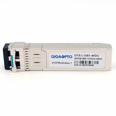25GBASE ER SFP28 جهاز الإرسال والاستقبال البصري 1310n 40 كم وحدة بصرية EML APD SMF LC DOM