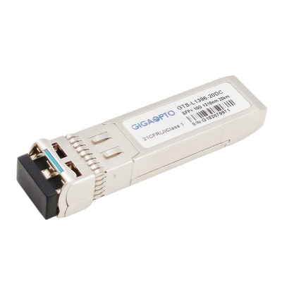SFP + 10G ELR أحادية الوضع الألياف SMF 20 كم وحدة الإرسال والاستقبال البصرية 1310nm LC DDM
