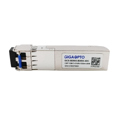 2 Fibre 100Base CSFP BIDI EX TX 1310nm RX 1550nm جهاز الإرسال والاستقبال LC 40 كيلومتر DOM