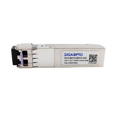 1000Base 2 قنوات BIDI CSFP Compact SFP Transceiver Module TX1490nm / RX1310nm 20km