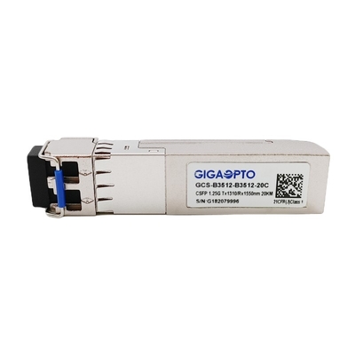وحدة الإرسال والاستقبال المزدوجة 1G BIDI CSFP LX 1310nm TX 1550 نانومتر RX SMF 20 كم