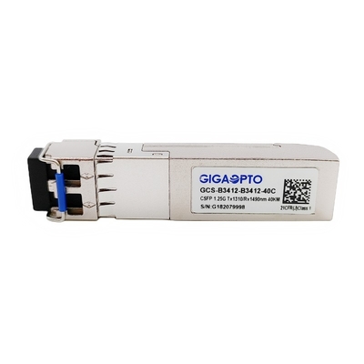 1.244G ثنائي القناة BIDI CSFP وحدة الإرسال والاستقبال TX1310nm RX1490nm SMF 40 كم