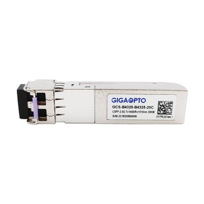 2 الألياف 2.488 جيجابت في الثانية CSFP BIDI SM جهاز الإرسال والاستقبال 20 كم TX1490 RX1310 LC DOM