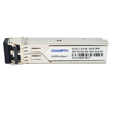 جهاز استقبال مزدوج SFP 1310 نانومتر 10 كم وحدة أنماط فيديو باثولوجية لـ SD-SDI HD-SDI و 3G-SDI Non MSA