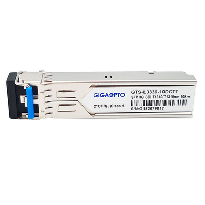 وحدة الإرسال المزدوجة 3Gbps 1310nm 10km تدعم الأنماط المرضية للفيديو