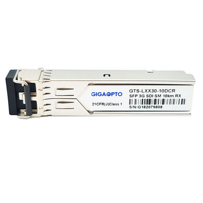 جهاز استقبال أحادي للفيديو 3Gbps 1310nm 10km وحدة الأنماط المرضية للفيديو LC DDM MSA