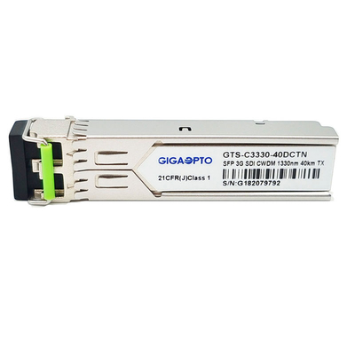 وحدة الإرسال الأحادية 3G-SDI SFP CWDM 1270nm-1610nm 40KM SMF LC DDM Non MSA