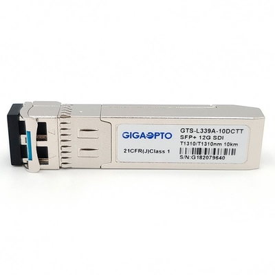 غير MSA 12G-SDI Video SFP 1310nm وحدة الإرسال البصري المزدوجة 10 كم LC DOM