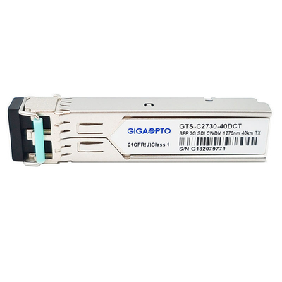 3Gbps SDI Video SFP Transceiver CWDM جهاز إرسال واحد 1270nm 1610nm 40km SMF LC DDM MSA