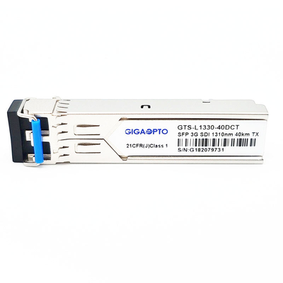 HD SDI SD SDI 3G SDI Video SFP Transceiver TX1310nm جهاز إرسال بصري واحد 10 كيلومتر LC DOM MSA لـ SD / HD / 3G SDI