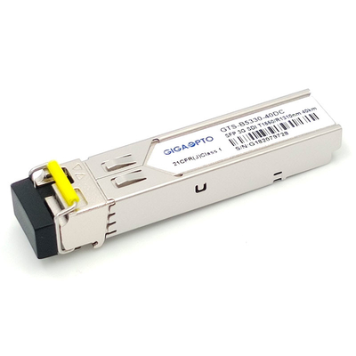 وحدة استقبال جهاز إرسال 3Gbps MSA SMPTE SFP BiDi TX1550nm RX1310nm 40 كم لـ SD / HD / 3G-SDI LC SMF DDM