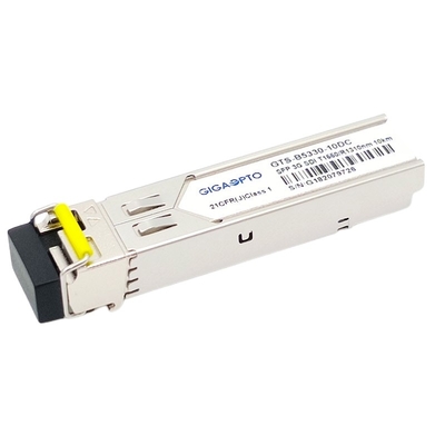 3Gb / S Single Mode BiDi SFP Module TX1550nm RX1310nm 10km فيديو الأنماط المرضية وحدة الإرسال والاستقبال DDM MSA