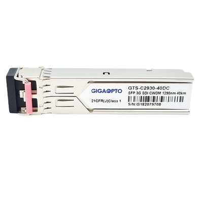 3Gb / S CWDM مرسل مستقبل SFP وحدة الإرسال والاستقبال الفيديو الأنماط المرضية 40km MSA
