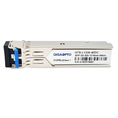 جهاز الإرسال والاستقبال MSA 3G SD HD 3G SDI SFP 1310nm 40KM DFB PIN وحدات استقبال جهاز الإرسال البصري المزدوج LC DOM