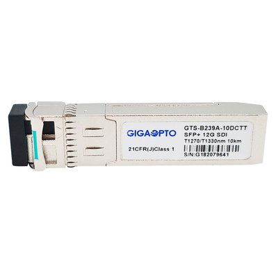 12G SDI SFP + BiDi Video SFP Transceiver 1270nm TX1 1330nm TX2 وحدة الإرسال البصري المزدوجة