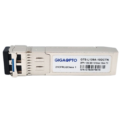 12 جيجابت في الثانية 10 كم 1310 نانومتر وحدة إرسال واستقبال فيديو SFP غير MSA Pinout LC SMF DOM