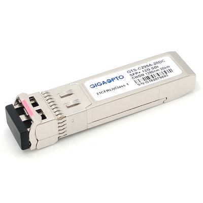 جهاز الإرسال والاستقبال الضوئي الرقمي للفيديو 12G SDI CWDM 1270 ~ 1450nm 20KM Duplex LC أحادي الوضع الألياف MSA