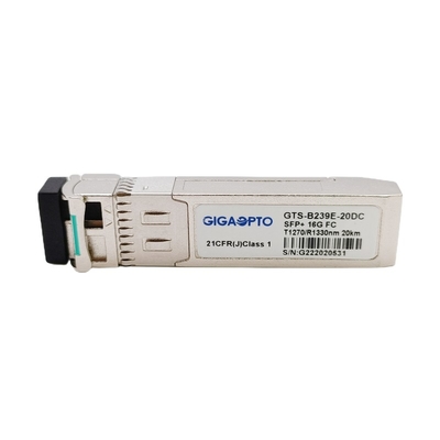 وحدة الإرسال والاستقبال الضوئية 16G SFP + BiDi TX1270 RX1330nm 20km LC