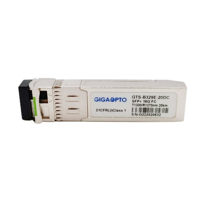 16G FC 20 كم SFP + وحدة الإرسال والاستقبال ذات القناة الليفية TX1330 RX1270nm