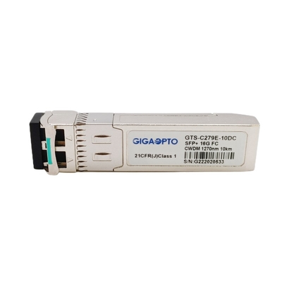 16G SFP + وحدة القناة الليفية CWDM 1270nm 1610nm 10km جهاز الإرسال والاستقبال البصري SMF